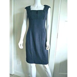 Calvin Klein Grey Cap Sleeve Empire Waist Sheath Dress Size 4